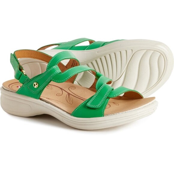 NEW REVERE Emerald Sandals - Leather, Wide For Women in Emerald 253 - Picture 3 of 6